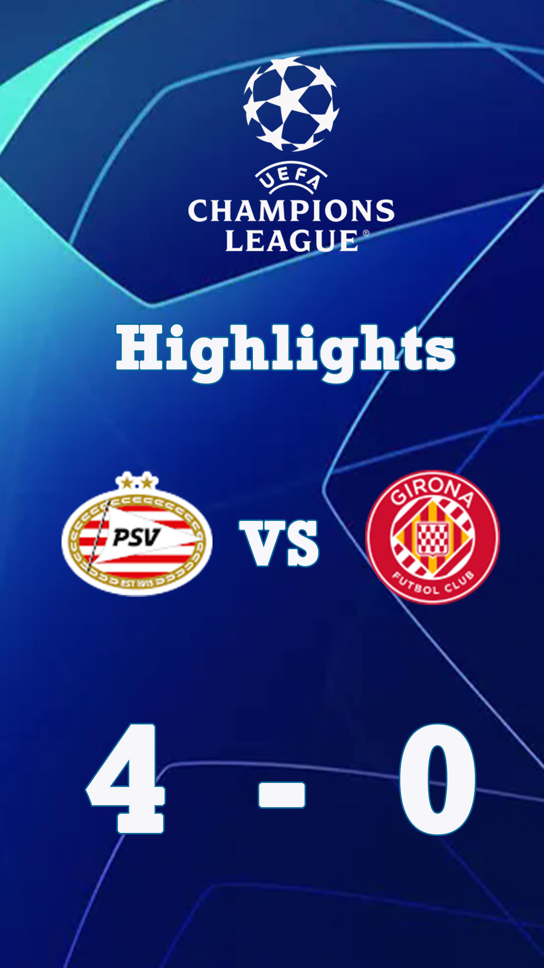 PSV Eindhoven 4-0 Girona | Highlight Champions League 24/25